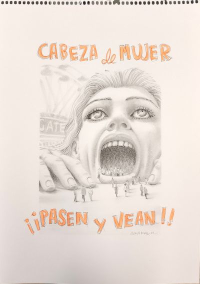 Cabeza de mujer, pasen y vean