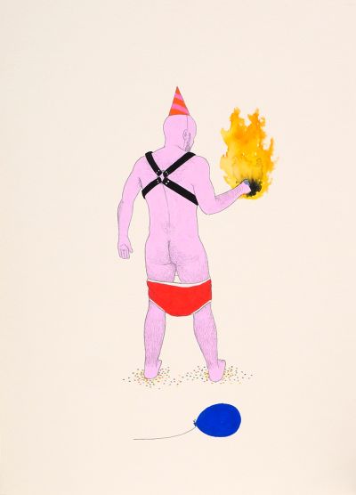 Muñeco hinchable en llamas 4