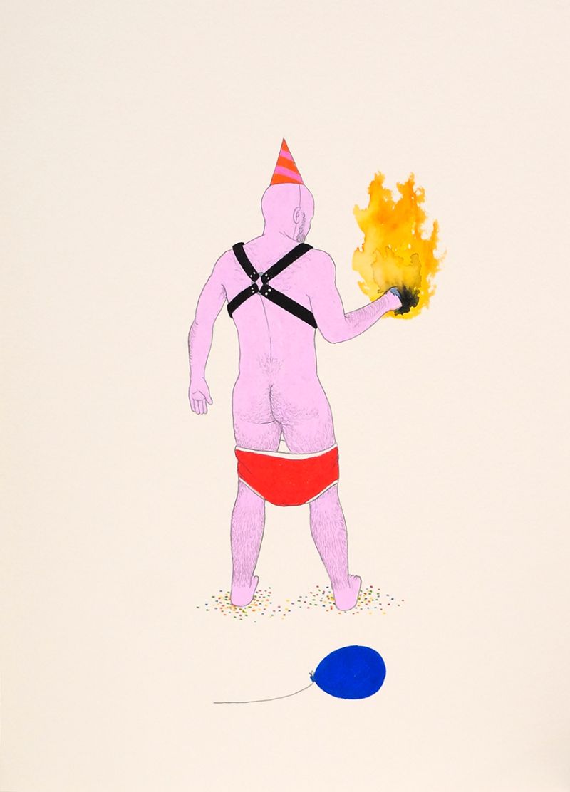 Muñeco hinchable en llamas 4