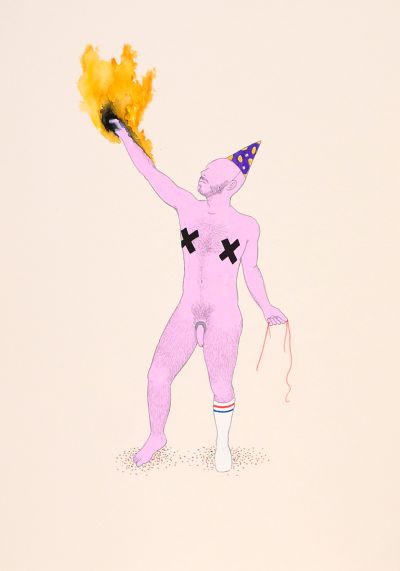 Muñeco hinchable en llamas 1