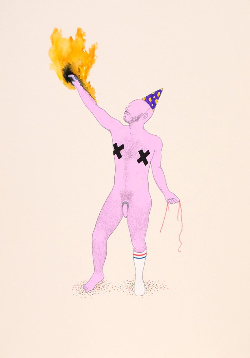 Muñeco hinchable en llamas 1