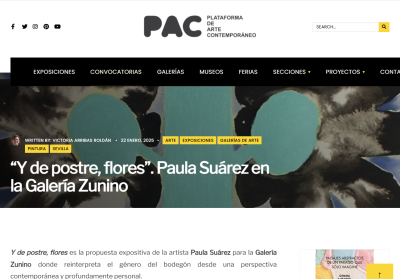 “Y de postre, flores”. Paula Suárez en la Galería Zunino