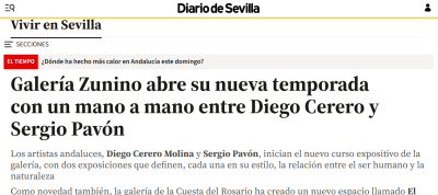 Galería Zunino abre su nueva temporada con un mano a mano entre Diego Cerero y Sergio Pavón