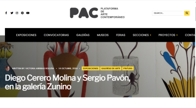 Diego Cerero Molina y Sergio Pavón, en la galería Zunino