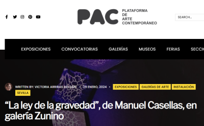 "La Ley de la Gravedad", de Manuel Casellas, en galería Zunino