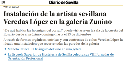 La instalación de la artista sevillana Veredas López en la Galería Zunino. 