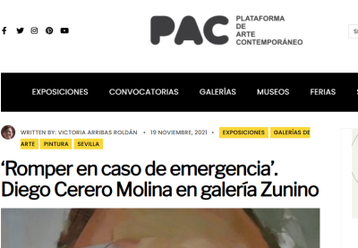 ‘Romper en caso de emergencia’. Diego Cerero Molina en galería Zunino